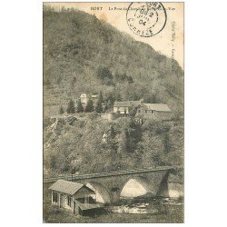 carte postale ancienne 19 BORT. Pont du Chemin de Fer et Belle-Vue 1904