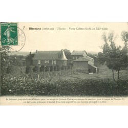 2 cpa 08 RIMOGNE. L'Enclos vieux Château et Château du Bois Châtelain 1911