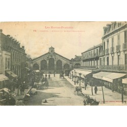 2 cpa 65 TARBES. Avenue Marché Brauhauban 1925 et vue sur la Ville