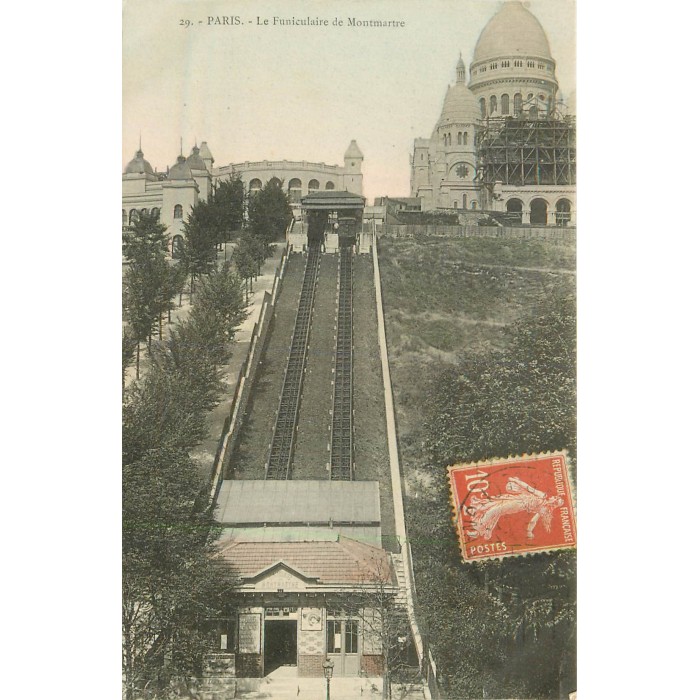 CPA PARIS 18e Montmartre. Sacré-Coeur coté Ouest (983404