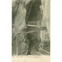 4 cpa 38 GRANDE CHARTREUSE Echelles, Grottes, Guiers-mort Chamechaude, Tunnels