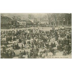 carte postale ancienne 19 BRIVE. Le Marché aux Cochons sur la Guierle 1914