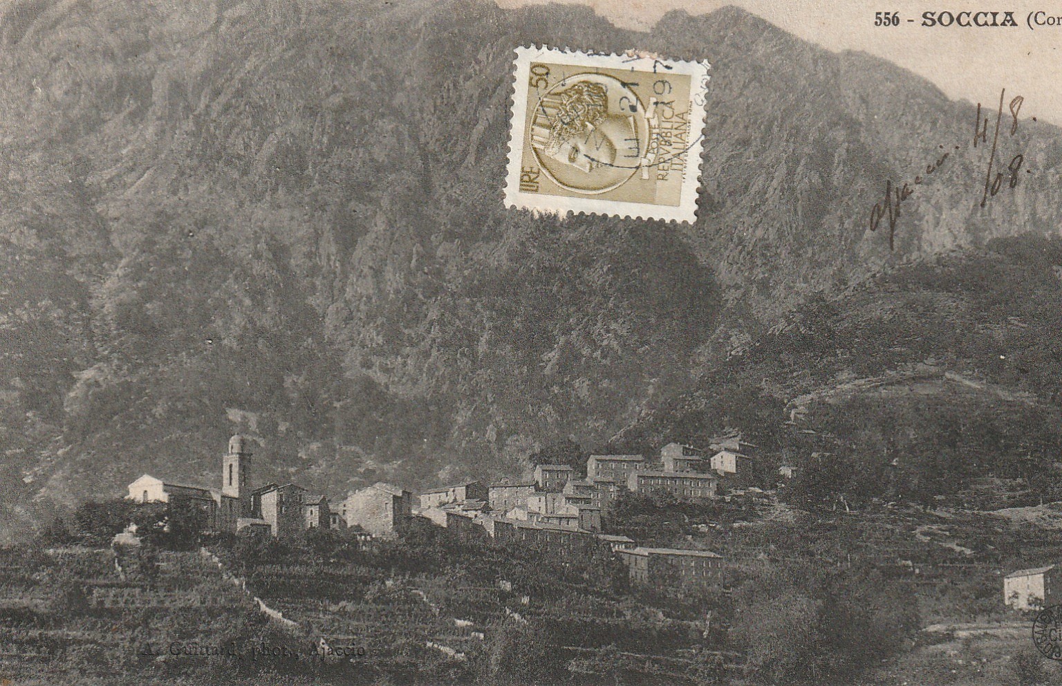 20 SOCCIA. Vue sur le Village 1918