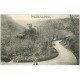 carte postale ancienne 19 CHATEAU DE MERLE. Les ruines et voiture décapotable 1913