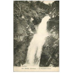 carte postale ancienne 19 GIMEL Cascades. La Première Chute