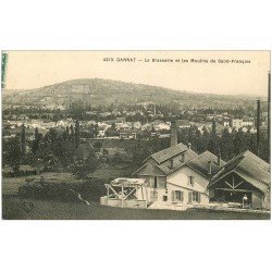 carte postale ancienne 03 GANNAT. Brasserie et Moulins de Saint-François 1909