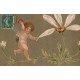 Superbe carte gaufrée L'ANGE ou ANGELOT avec la Marguerite à effeuiller 1907 "un peu"