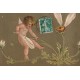 Superbe carte gaufrée L'ANGE ou ANGELOT avec la Marguerite à effeuiller 1907 "Tendrement"