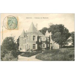 carte postale ancienne 19 NEUVIC. Château de Mialaret 1906