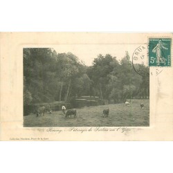 2 Cpa 91 BRUNOY. Pâturage de Soulins et l'Yerre à Jarcy 1911