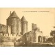 2 Cpa 11 Cité de CARCASSONNE. Courtines Porte d'Aude et Narbonnaise