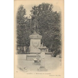 2 cpa 03 CUSSET. Monument du Centenaire animation vers 1900 et Etablissement Thermal de Sainte-Marie