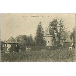 carte postale ancienne 19 POMPADOUR. Le Château aile droite vers 1905
