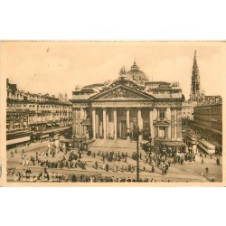 2 cpa BRUXELLES. Palais de Justice 1935 et la Bourse 1948