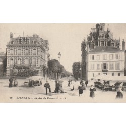 51 EPERNAY. Le Marché et Hôtels rue du Commerce 1916