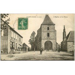 19 SAINT-PAUL. Eglise et Place 1922. Hôtel Chammard