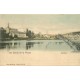 2 cpa NAMECHE. Eglise et Pont bords de la Meuse vers 1900