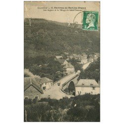 carte postale ancienne 19 SAINT-THOMAS. Le Village et les Orgues 1925