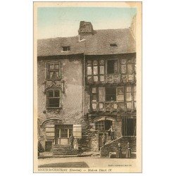carte postale ancienne 19 SEGUR-LE-CHATEAU. Maison Henri IV avec animation