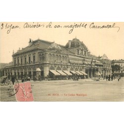 3 cpa 06 NICE. Casino Municipal, Promenade des Anglais et Cascade Gairaut vers 1910