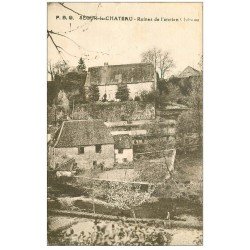 carte postale ancienne 19 SEGUR-LE-CHATEAU. Ruines de l'ancien Château 1939