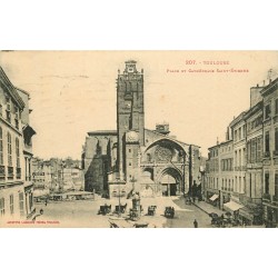 PROMO 3 cpa 31 TOULOUSE. Cathédrale Place Saint-Etienne, Musée Saint-Raymond et Dôme Hospice de la Grave