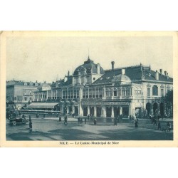 3 cpa 06 NICE. Restaurant Casino Municipal, Jardins Albert Ier et Promenade des Anglais 1924
