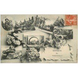 carte postale ancienne 19 TREIGNAC. Multivues 1916