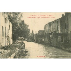 PROMO 3 cpa 54 GERBEVILLER. Le Canal, vue et rue Gambetta après le bombardement