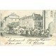 carte postale ancienne 19 TULLE. Place du Marché 1902. Vendeuses de légumes tricotant...