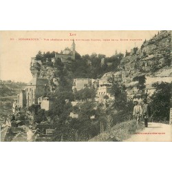 3 cpa 46 ROCAMADOUR. Nouvelle rampe animation, Maison Marie et Moulin Prince Bourbon