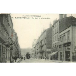 5 cpa 63 CLERMONT-FERRAND. Rue Blatin & Puy-de-Dôme, Cathédrale et tramways Place Jaude