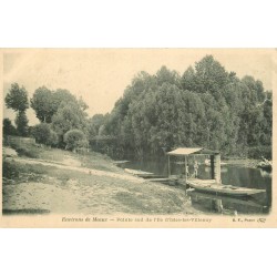 4 cpa 77 MEAUX. Pointe Isles-les-Villenoy et Pêcheurs Ile Condé vers 1900