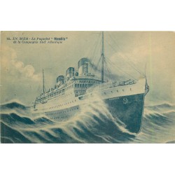 4 cpa NAVIRES PAQUEBOTS. Massena, La Pallice-Rochelle, Le Martinique et Tchad