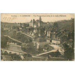 carte postale ancienne 19 UZERCHE. Vue panoramique 1923