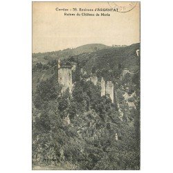 RARE 19 ARGENTAT. Ruines Château de Merle. Ecrite au Peintre Pierre Dubreuil ( 1891-1970) en 1925 Villa Brune Paris XIV