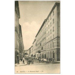 carte postale ancienne 20 BASTIA. Boulevard Paoli n°24 Hôtel de l'Univers et Sellier