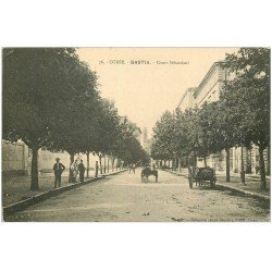 carte postale ancienne 20 BASTIA. Cours Sébastiani 1915