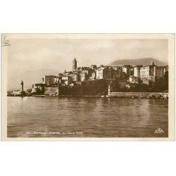 carte postale ancienne 20 BASTIA. Entrée Vieux Port et Citadelle 1939