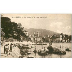 carte postale ancienne 20 BASTIA. Rochers et Vieille Ville