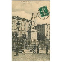 carte postale ancienne 20 BASTIA. Statue de Napoléon Ier 1911