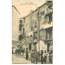 carte postale ancienne 20 BASTIA. Un Coin de la rue de la Fontanicchia. Vers 1908 impeccable et vierge