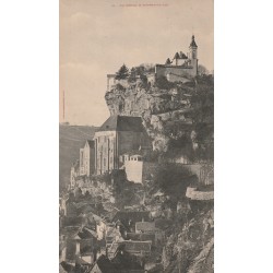 46 ROCAMADOUR. Vue générale et son Château carte géante 25 x 15 cm