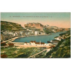 carte postale ancienne 20 CORSE. Bonifacio. Le Port et la Ville