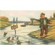 LOT 10 cpa Fantaisies diverses. Pêcheur, Glaneuses, Bouloc, Boilly, Joseph Napoléon, Manille, Curé....