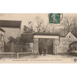 92 MARNE-LA-COQUETTE. Porte Blanche Entrée du Parc de Saint-Cloud avec Garde de l'Octroi vers 1908