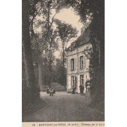 91 BRETIGNY-SUR-ORGE. Château de la Garde Rue de la Fontaine avec ses occupants vers 1911