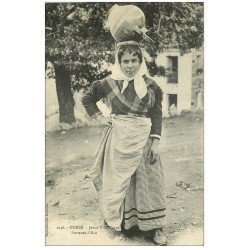 carte postale ancienne 20 CORSE. Corte. Jeune Fille Porteuse d'eau