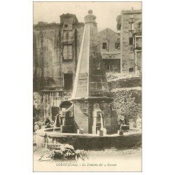 carte postale ancienne 20 CORSE. Corte. La Fontaine des 4 Canons