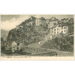 carte postale ancienne 20 CORSE. Corte. Un coin de la Ville